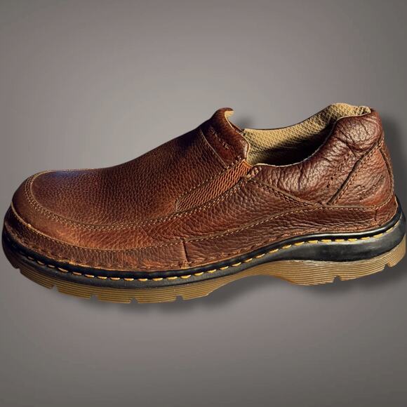 Men\'s Size 10 DR. MARTENS Orson 11198 Brown Pebbled Leather Loafers main image 6
